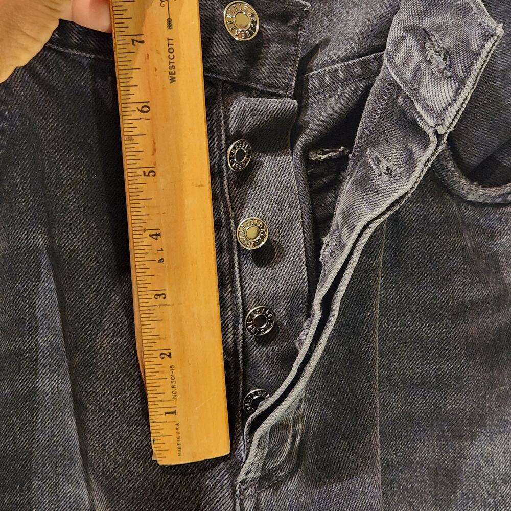 AGOLDE Women's 29 Tapered Baggy Rigid Denim High Rise Jean Shambles Washed Black - Picture 5 of 11